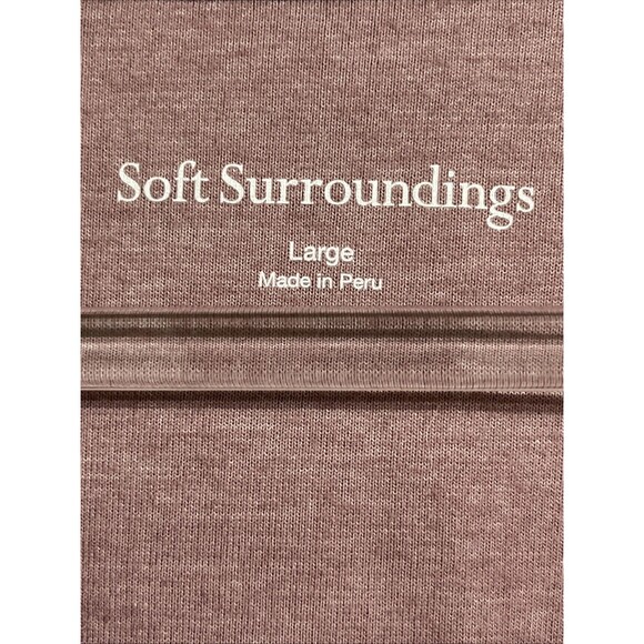 Soft Surroundings Purple Ribbed Full Zip Cardigan Top Jacket Large Preppy Lounge - Picture 2 of 6